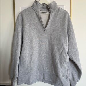 TNA - Aritzia Gray Half-Zip Sweater